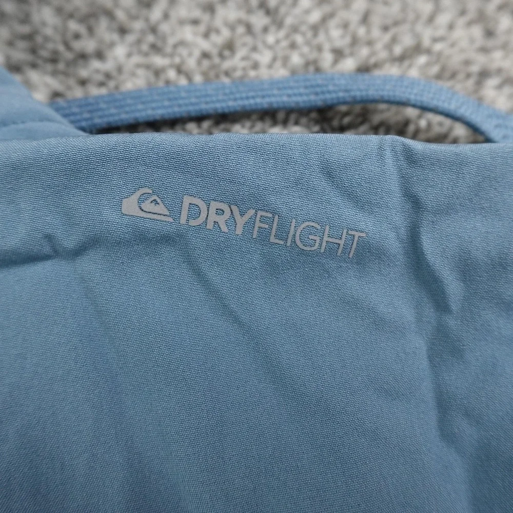 NEW Quiksilver Jacket Mens L Blue DryFlight Full Zip Skate Surf Windbreaker Coat